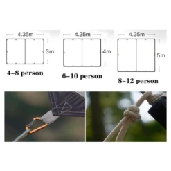 Adventurer Tanxianzhe Waterproof Awning Anti-tearing Sunshade Tarp Outdoor Camping Tan -Montanic Sale Store 10 be75dbe4 f49c 4ec7 a1c3 d4027e0246b5