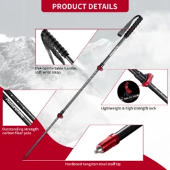 Naturehike Hoar Trek EXT2 Ultra Light Carbon Fiber Outer Lock Trekking Pole -Montanic Sale Store 115 5d606813 5b33 43bc 9f1f db2863bd9dad