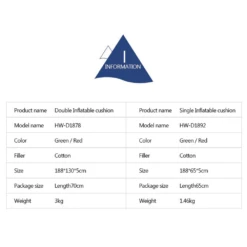 Hewolf Inflatable Mat Orange - Single/Double -Montanic Sale Store 18781