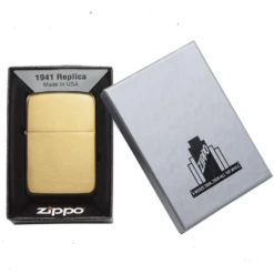 Zippo Replica Brushed Brass Refillable Windproof Lighter - 1941B -Montanic Sale Store 1941b 3