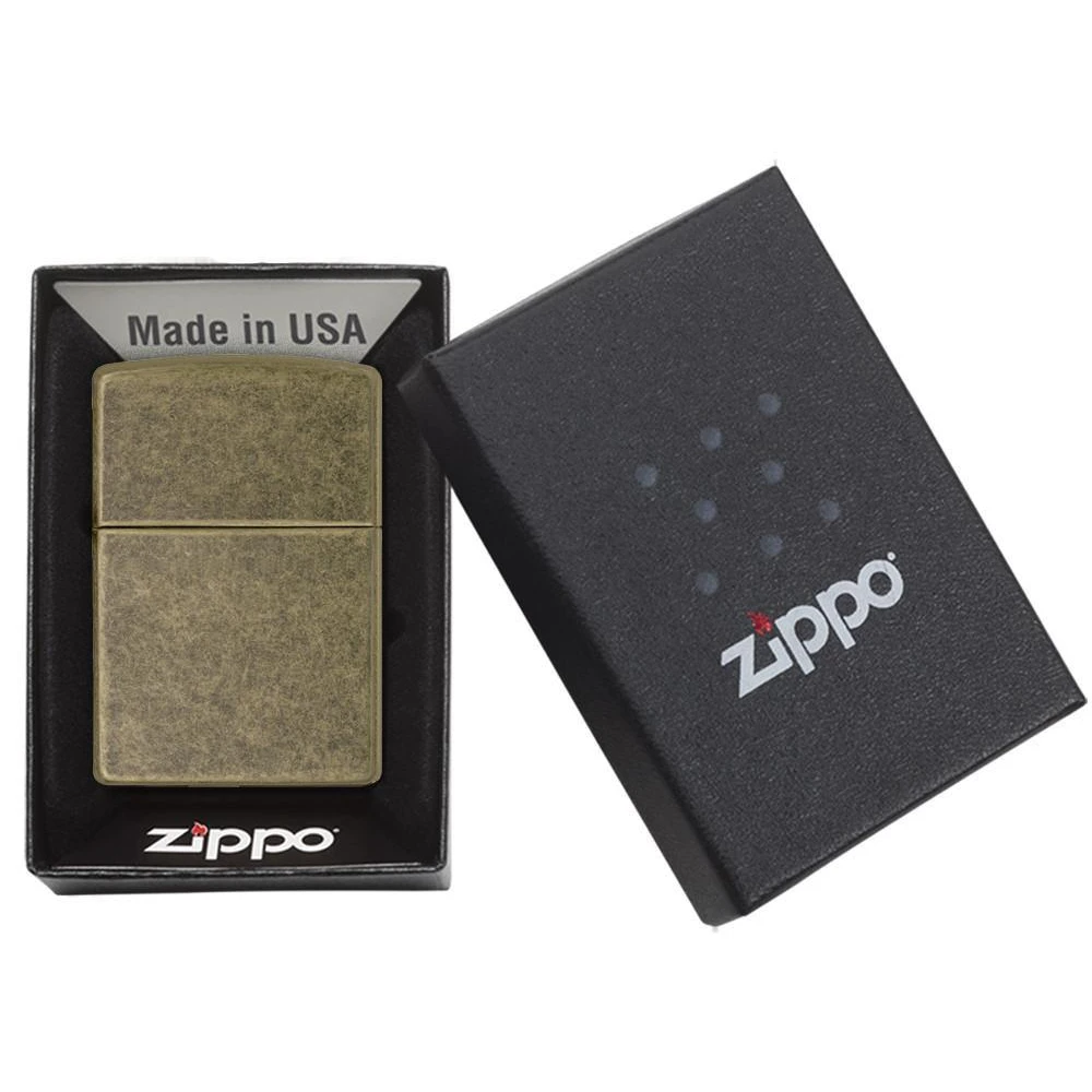 Zippo 201FB Antique Brass - Refillable Windproof Lighter 3 Zippo 201FB Antique Brass - Refillable Windproof Lighter - Image 3