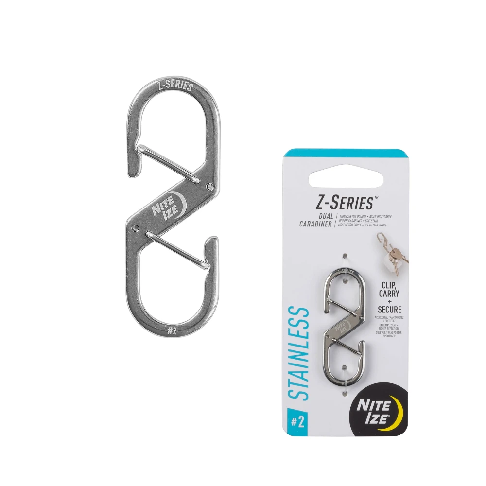 Nite Ize Z-Series® Dual Carabiner Stainless Steel 1 Nite Ize Z-Series® Dual Carabiner Stainless Steel