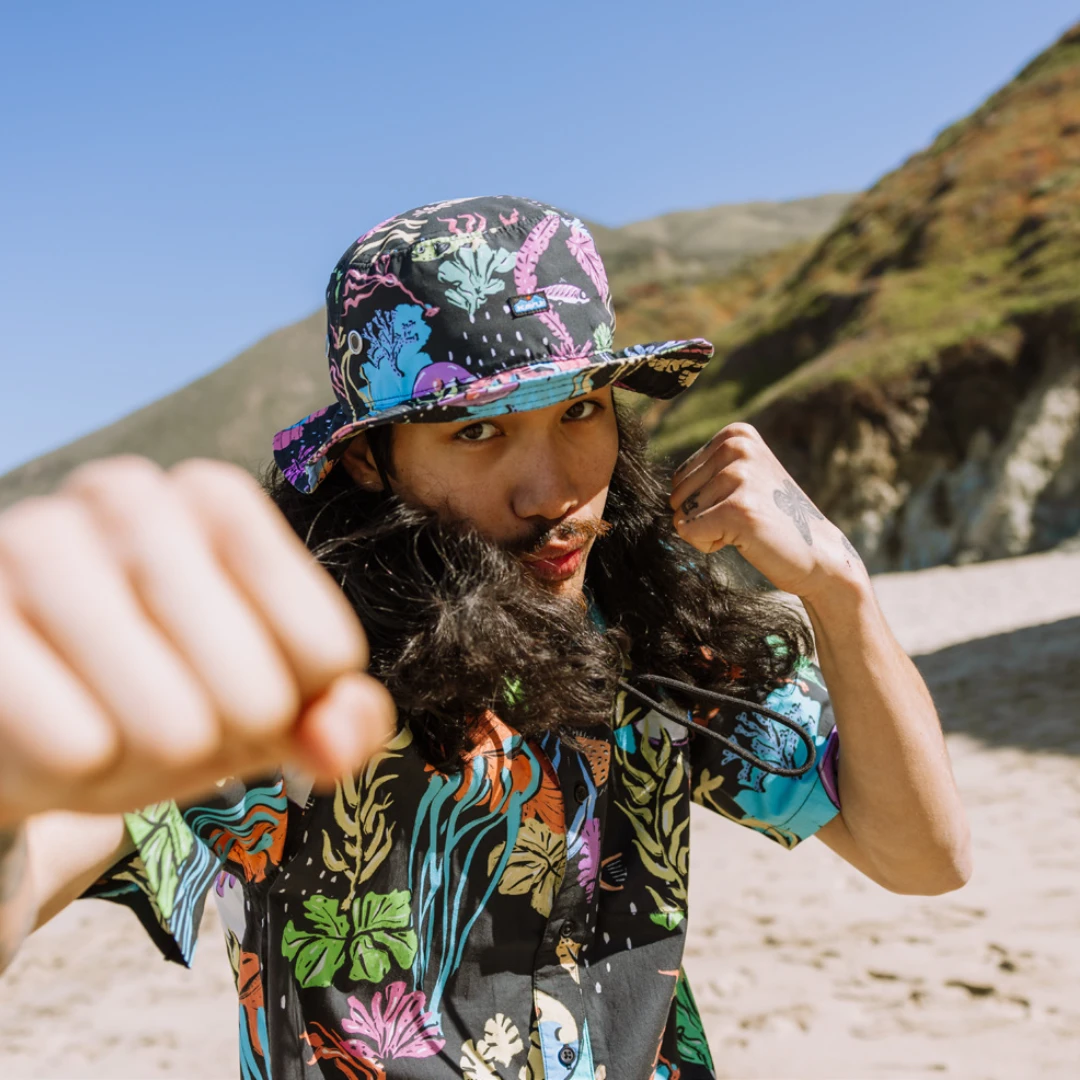 Kavu BFE Wide Brim Bucket Hat With Chin Strap 5 Kavu BFE Wide Brim Bucket Hat With Chin Strap - Image 5