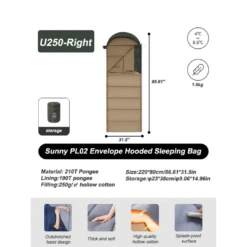 Naturehike Sunny Day PL02 Envelope Sleeping Bag With Hood U250 -Montanic Sale Store 47 7992bc08 19b1 4d20 82cb 3d496199d492