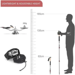 Naturehike Far Wind Three Section Telescopic Carbon Trekking Pole - Red -Montanic Sale Store 4 420b0d68 36e6 4b24 a104 60f950636bd8