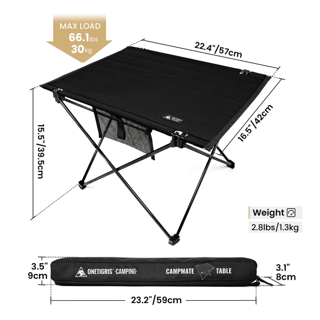 OneTigris Camp Mate Camping Table 08 - Black 3 OneTigris Camp Mate Camping Table 08 - Black - Image 3