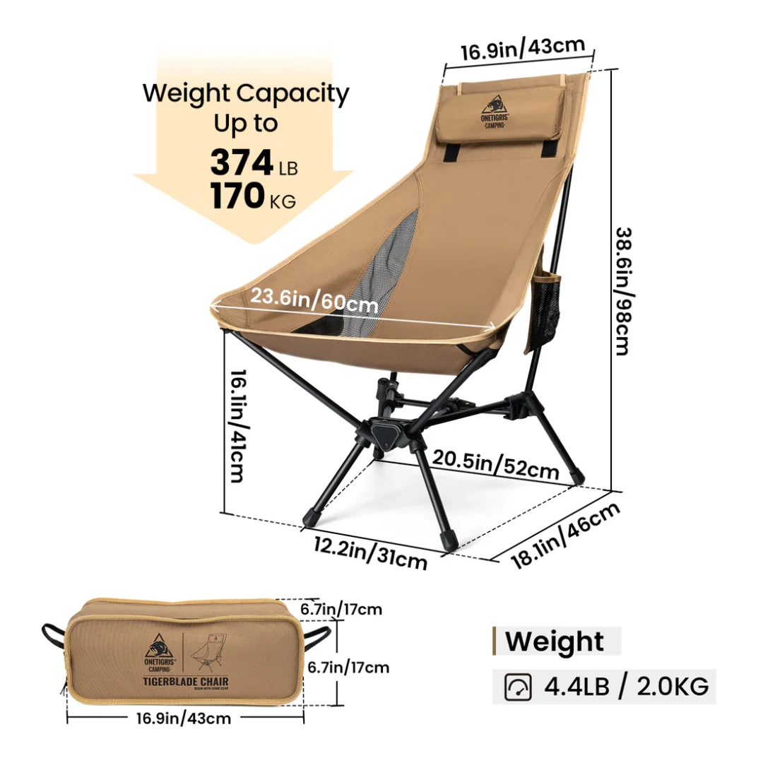 OneTigris Tigerblade High Back Camping Chair 3 OneTigris Tigerblade High Back Camping Chair - Image 3