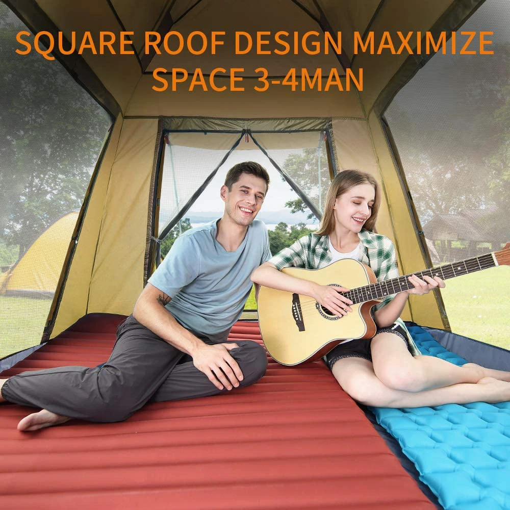 Hewolf Auto 3-4 Person Tent - Camel 8 Hewolf Auto 3-4 Person Tent - Camel - Image 8