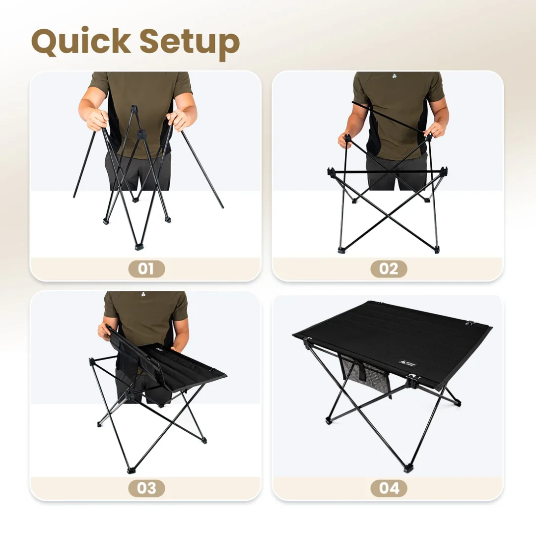 OneTigris Camp Mate Camping Table 08 - Black 4 OneTigris Camp Mate Camping Table 08 - Black - Image 4