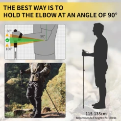 Naturehike Gale Pro Aluminum Five-Section Adjustable Folding Trekking Pole - 115-135cm (2pcs) -Montanic Sale Store 84 a23348bc 1ccb 4962 b9b7 9619f88d96e7