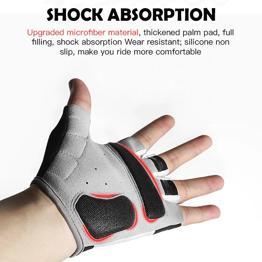 Kyncilor Open Finger Cycling Gloves Anti-slip Gel Cycling Gloves Anti-slip Shockproof Mountain Road Sports Gloves 7 Kyncilor Open Finger Cycling Gloves Anti-slip Gel Cycling Gloves Anti-slip Shockproof Mountain Road Sports Gloves - Image 7