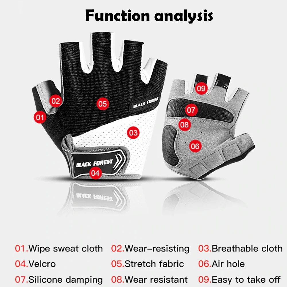 Kyncilor Open Finger Cycling Gloves Anti-slip Gel Cycling Gloves Anti-slip Shockproof Mountain Road Sports Gloves 4 Kyncilor Open Finger Cycling Gloves Anti-slip Gel Cycling Gloves Anti-slip Shockproof Mountain Road Sports Gloves - Image 4
