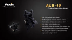 Fenix ALB-10 New Bicycle Mount 10 Fenix ALB-10 New Bicycle Mount -Montanic Sale Store ALB 10 2 04595 49981.1443049099