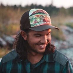 Sunday Afternoon Artist Series Trucker Cap - Bison Sunset -Montanic Sale Store Bison Sunset 2