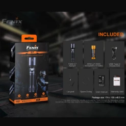 Fenix C7 Luminus SST70 Cool White LED Flashlight - Black -Montanic Sale Store C7 life 02