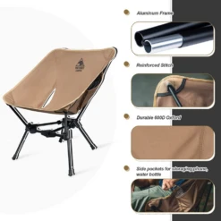 OneTigris Tigerblade Camping Chair -Montanic Sale Store CE ZDY05 BK5