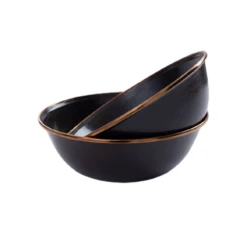 Barebones Enamel Bowl - Set Of 2 16 Barebones Enamel Bowl - Set Of 2 -Montanic Sale Store CKW 340 4
