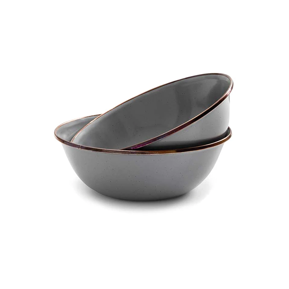 Barebones Enamel Bowl - Set Of 2 2 Barebones Enamel Bowl - Set Of 2 - Image 2