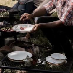Barebones Enamel Salad Plate - Set Of 2 -Montanic Sale Store CKW 392 03