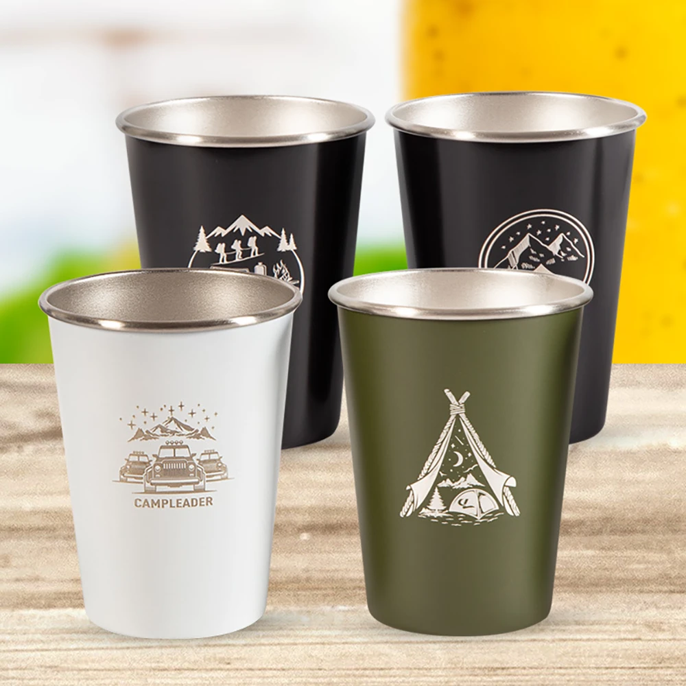 Camp Leader 4 Pcs Stainless Steel Cup - Black 2 Camp Leader 4 Pcs Stainless Steel Cup - Black - Image 2