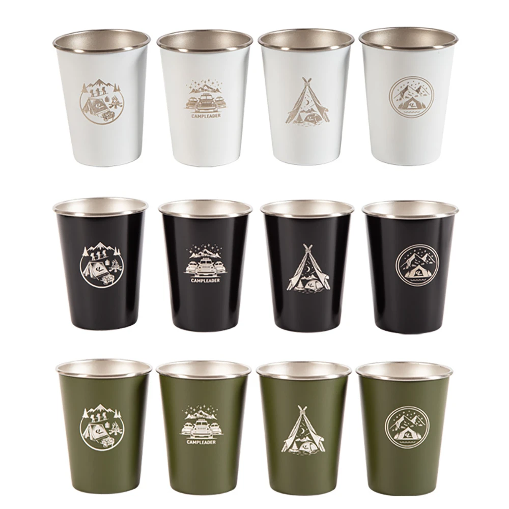 Camp Leader 4 Pcs Stainless Steel Cup - Black 3 Camp Leader 4 Pcs Stainless Steel Cup - Black - Image 3