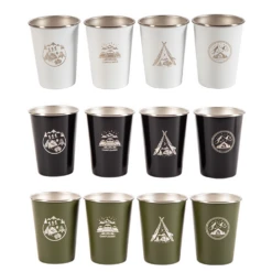 Camp Leader 4 Pcs Stainless Steel Cup - Green -Montanic Sale Store CL01 WHT 03 41132789 260a 47c0 a775 b1d31267ff60
