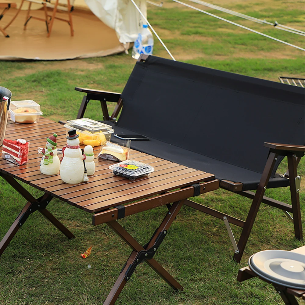 Camp Leader Camping Wooden Long Chair - Black 5 Camp Leader Camping Wooden Long Chair - Black - Image 5