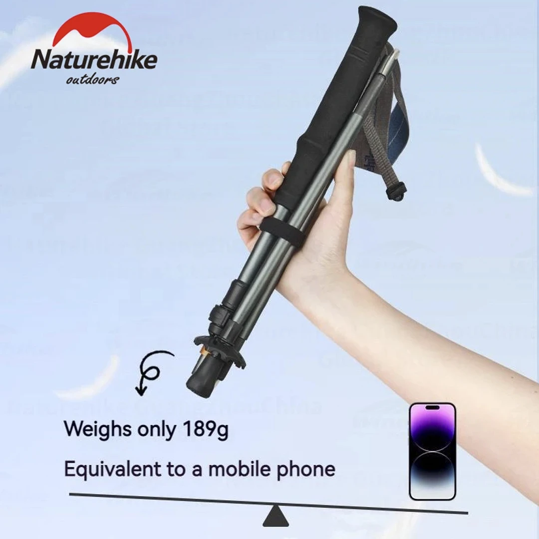 Naturehike Gale Pro Aluminum Five-Section Adjustable Folding Trekking Pole - 1pcs 10 Naturehike Gale Pro Aluminum Five-Section Adjustable Folding Trekking Pole - 1pcs - Image 10