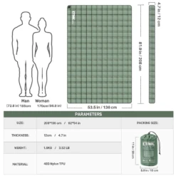 Etrol Whale Double Inflatable Sleeping Pad -Montanic Sale Store CQD 2 Be 08