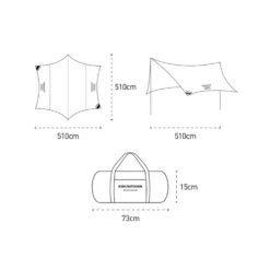 KZM Wild Field Hexa Tarp -Montanic Sale Store Dimension tarp