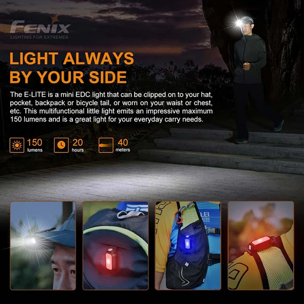 Fenix E-Lite Match CA18 & Everlight 2835 LED Flashlight (black) 6 Fenix E-Lite Match CA18 & Everlight 2835 LED Flashlight (black) - Image 6