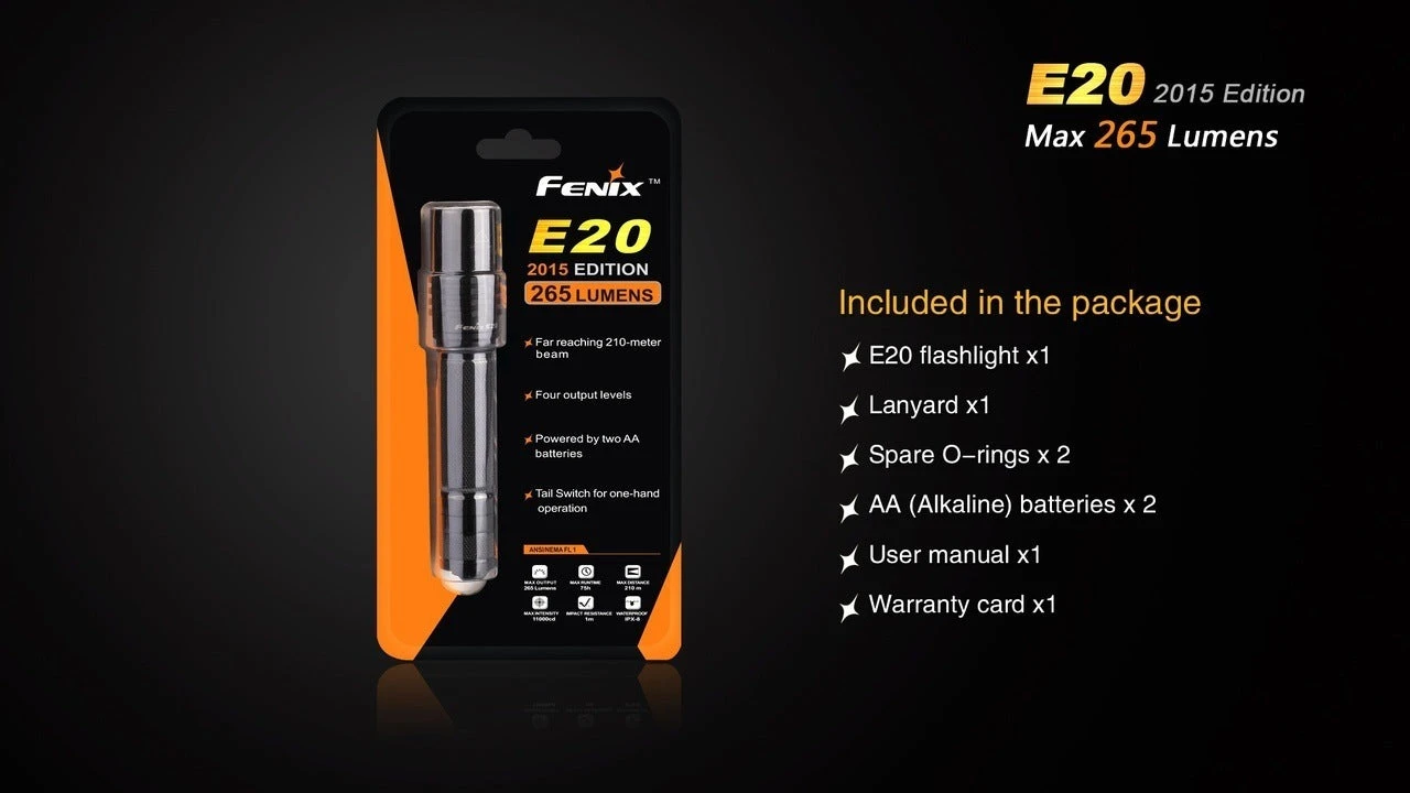 Fenix E20 XP-E2 LED Flashlight (2015 EDITION) 3 Fenix E20 XP-E2 LED Flashlight (2015 EDITION) - Image 3