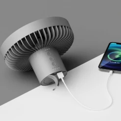 Tripod Fan With White Ring Light USB Rechargeable -Montanic Sale Store Edited 4