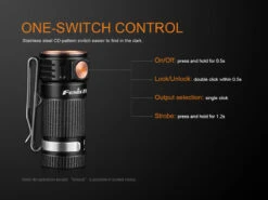 Fenix E16 XP-L Hi Neutral White LED Flashlight BLACK 700 Lumen 17 Fenix E16 XP-L Hi Neutral White LED Flashlight BLACK 700 Lumen -Montanic Sale Store Fenix E16 Flashlight Switch