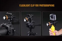 Fenix SD11 XM-L2 U2 Diving Photographic Light -Montanic Sale Store Fenix SD11 Diving Flashlight camera clip