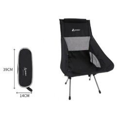 Hewolf Space Medium Aluminum Alloy Foldable Chair -Montanic Sale Store HW J2049 BLK 3