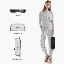 Hewolf Space Medium Aluminum Alloy Foldable Chair -Montanic Sale Store HW J2049 BLK 7