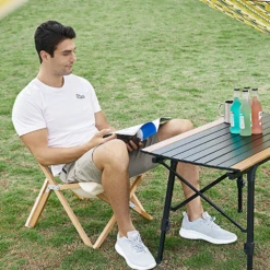 Hewolf Foldable Wooden Chair - Small 7 Hewolf Foldable Wooden Chair - Small -Montanic Sale Store HW J2058S KHA 02