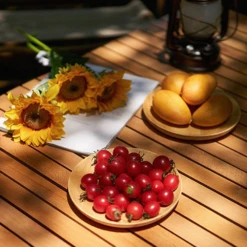 Hewolf Foldable Large Wooden Egg Roll Table -Montanic Sale Store HW J2097 03