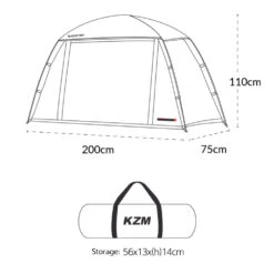[NEW] KZM Black Cot Tent II -Montanic Sale Store K221T3T01 08