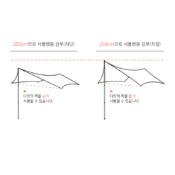 KZM 5 Stage Adjustable 250cm Aluminum Tarp Pole -Montanic Sale Store K22T3F03 7