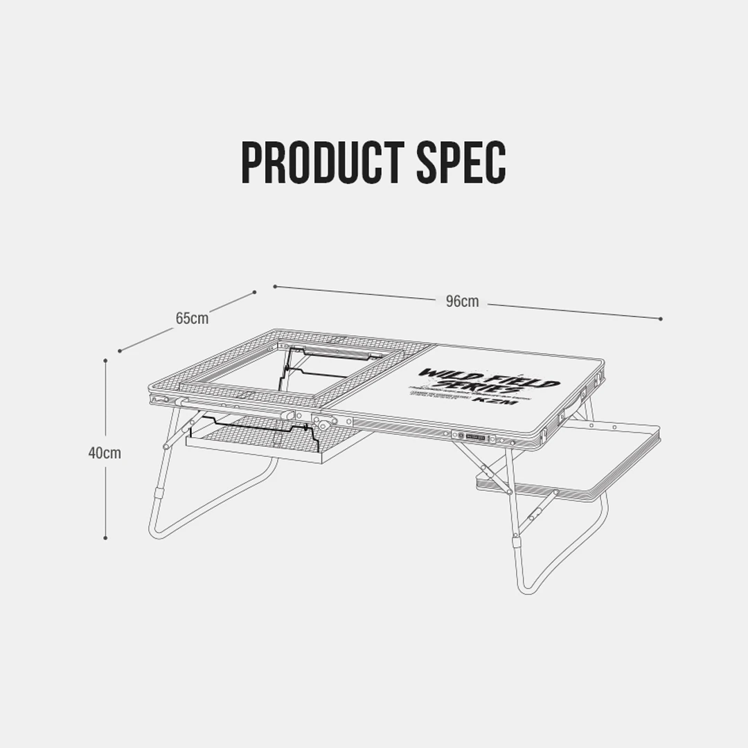 KZM Wild Field Low BBQ Table 8 KZM Wild Field Low BBQ Table - Image 8