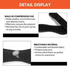 Soft Brace Knee Protector Belt Adjustable Breathable Patella Tendon Strap Guard 12 Soft Brace Knee Protector Belt Adjustable Breathable Patella Tendon Strap Guard -Montanic Sale Store Kyncilor Adjustable Patella Knee Protector 3