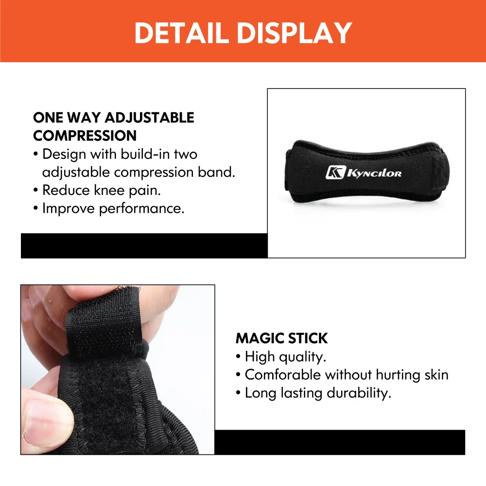 Soft Brace Knee Protector Belt Adjustable Breathable Patella Tendon Strap Guard 5 Soft Brace Knee Protector Belt Adjustable Breathable Patella Tendon Strap Guard - Image 5