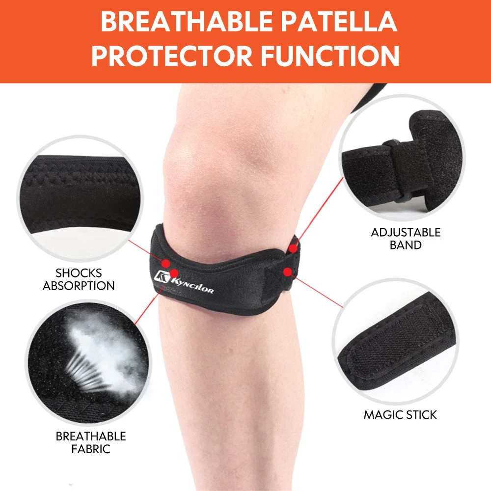 Soft Brace Knee Protector Belt Adjustable Breathable Patella Tendon Strap Guard 4 Soft Brace Knee Protector Belt Adjustable Breathable Patella Tendon Strap Guard - Image 4
