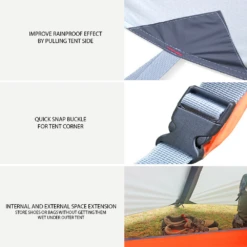 Hewolf 2 Person Double Layer Aluminum Pole Tent -Montanic Sale Store MON 1595 GRN 10