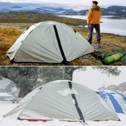 Hewolf 2 Person Double Layer Aluminum Pole Tent -Montanic Sale Store MON 1595 GRN 8