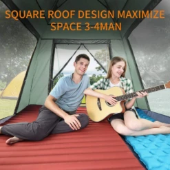 Hewolf Auto 3-4 Person Tent - Green -Montanic Sale Store MON 1654 GRN 12