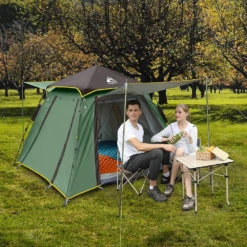Hewolf Auto 3-4 Person Tent - Green -Montanic Sale Store MON 1654 GRN 4