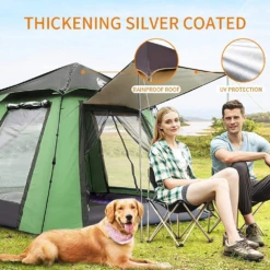 Hewolf Auto 3-4 Person Tent - Green -Montanic Sale Store MON 1654 GRN 7